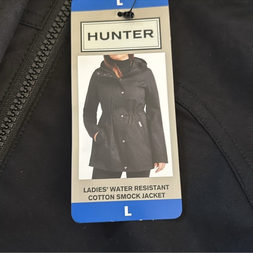 Hunter Ladies' water resistant cotton smock Rain Jacket - Picture 3 of 4